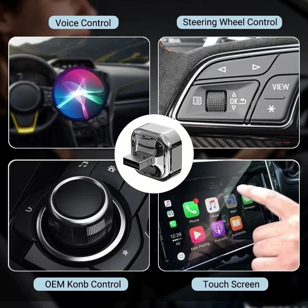 Wireless Carplay Android Auto Adapter USB Car Dongle Connect Box 2 in 1 Mini Box