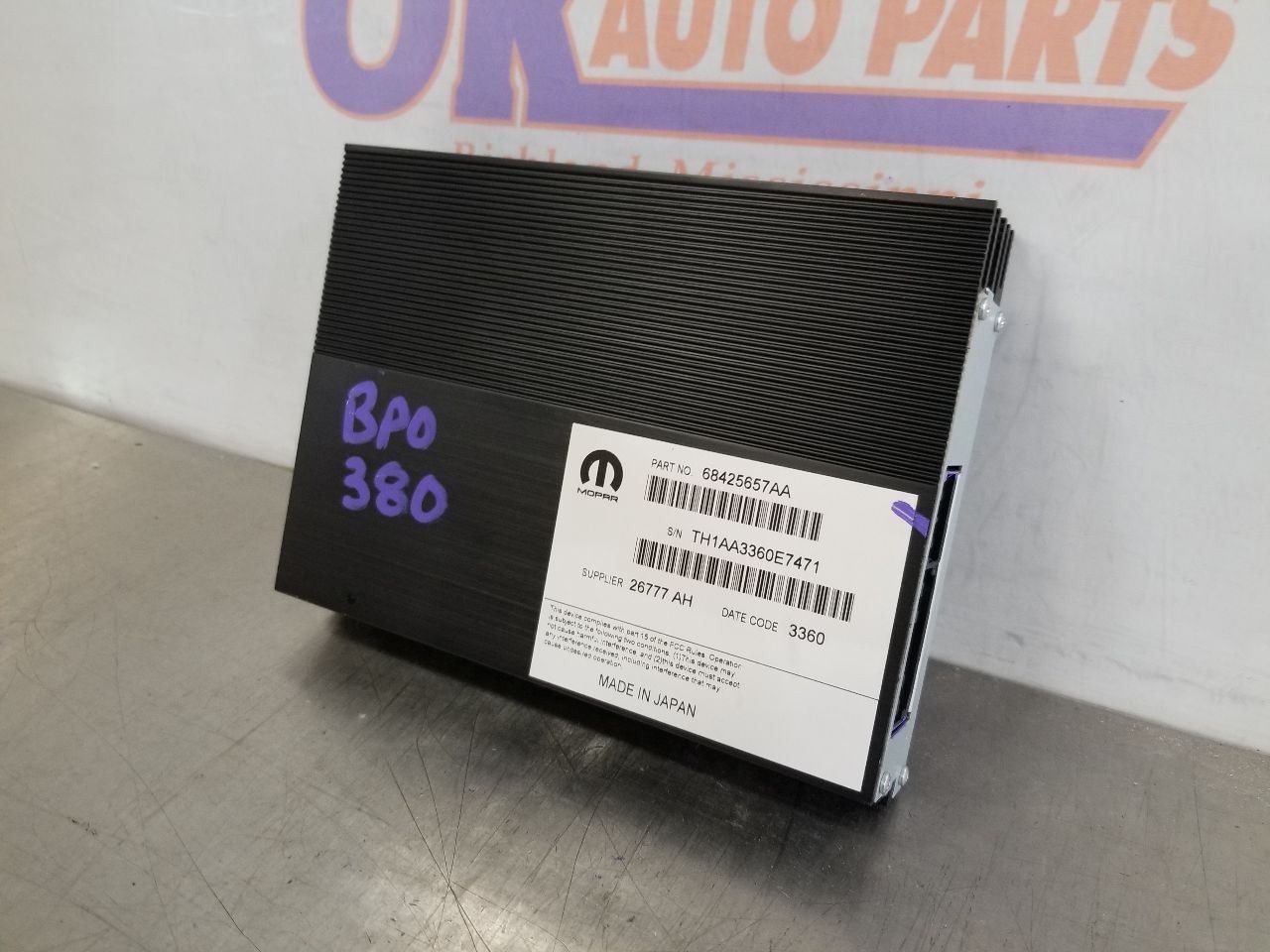 21 2021 DODGE CHARGER R/T RADIO AUDIO AMPLIFIER 68425657AA