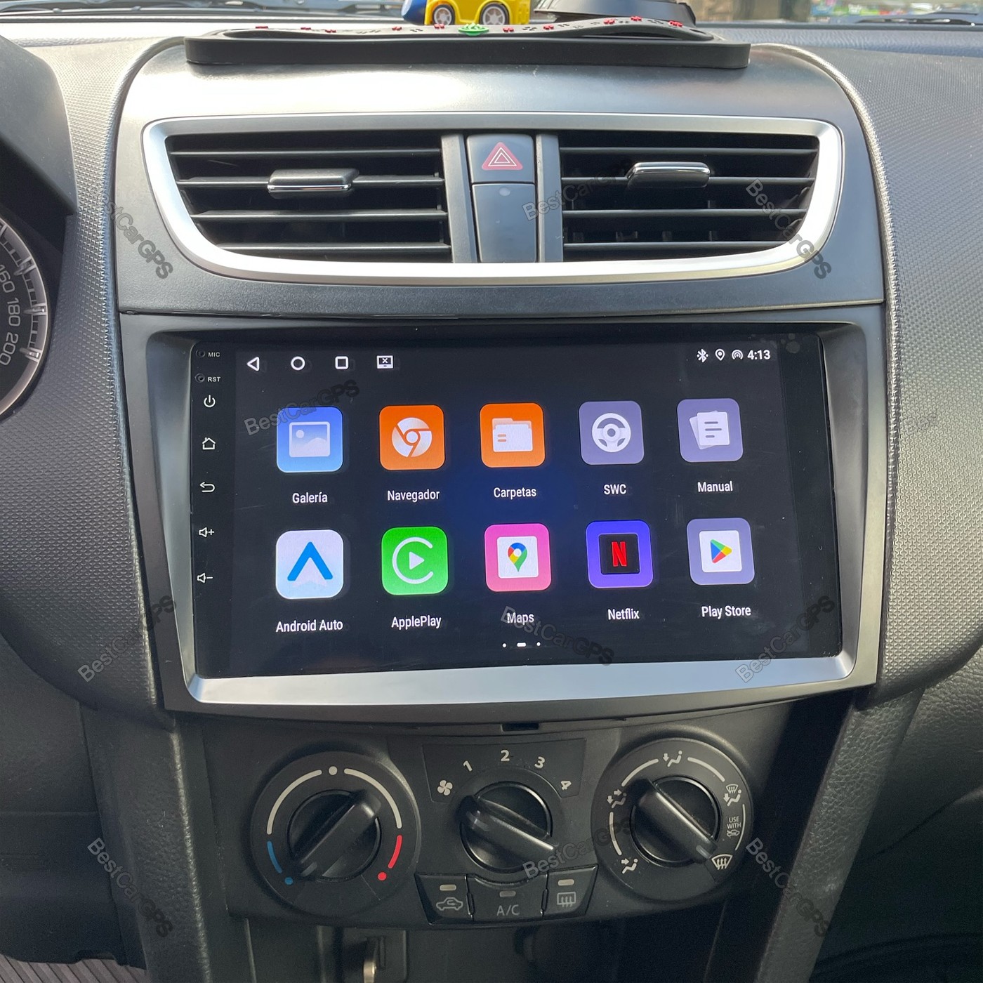 4+64G Android 15 CarPlay Stereo Radio GPS Sat Nav 9″ For Suzuki Swift 2010-2016