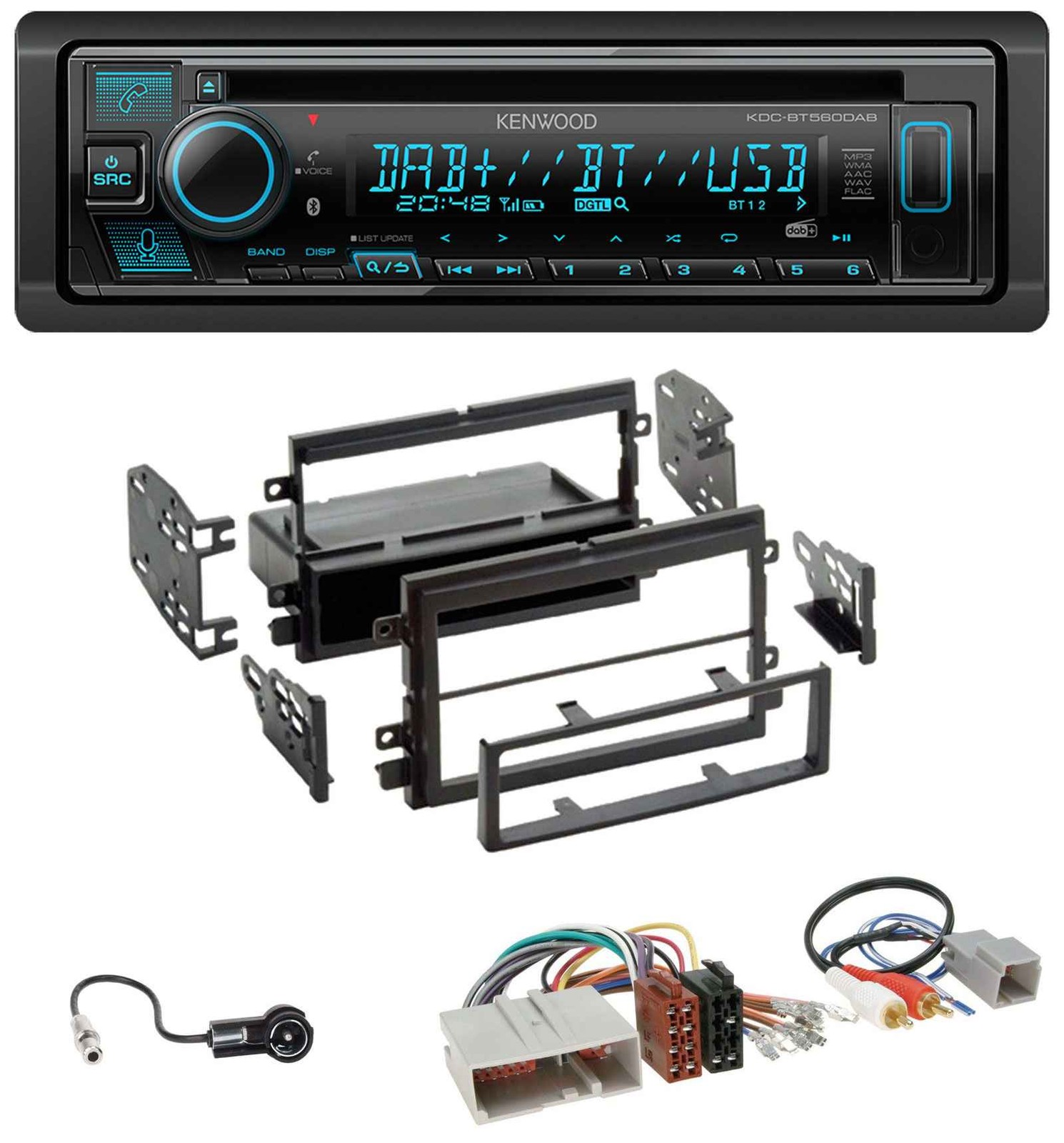 Kenwood Bluetooth DAB CD MP3 USB Car Stereo for Ford Mustang, F150 (2004-2009)