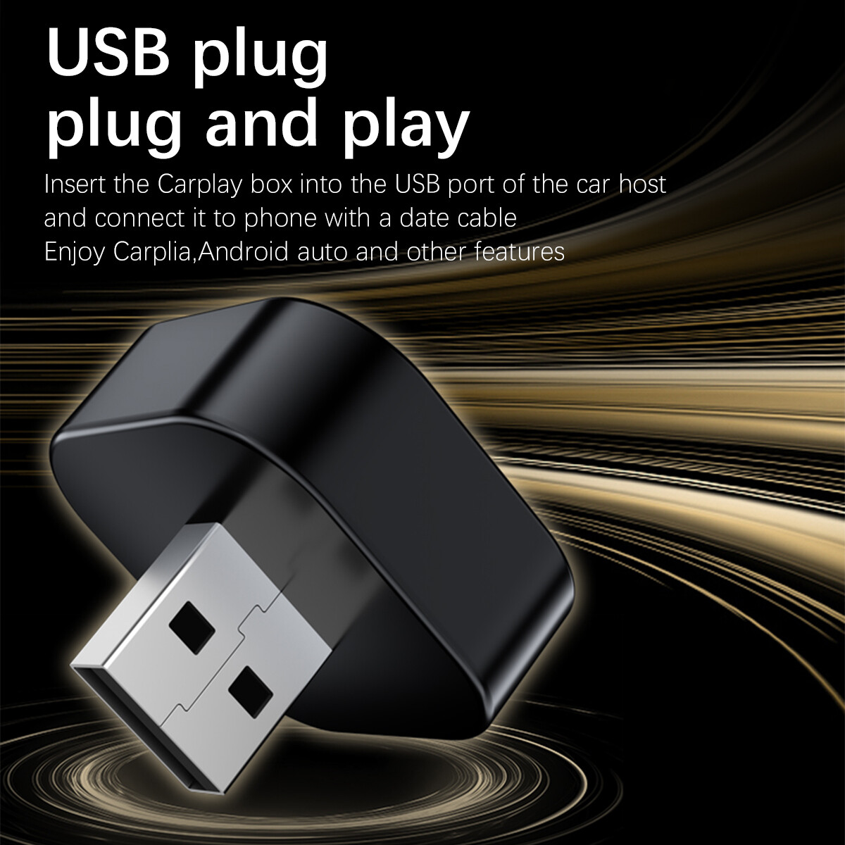 Wireless CarPlay Adapter Apple iPhone Android Auto Bluetooth 5.0 Fast Transfer