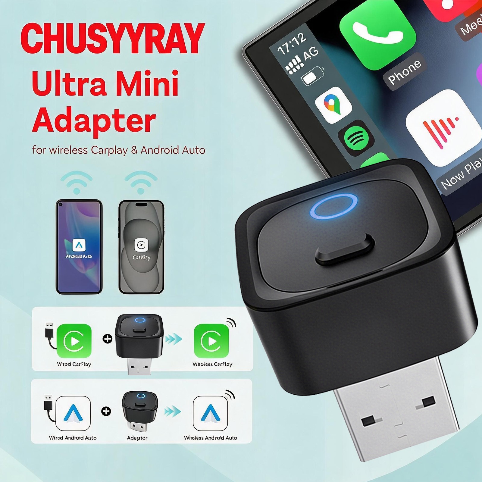 Mini Wireless CarPlay Adapter for Acura Integra 2023-2024 2025 2026
