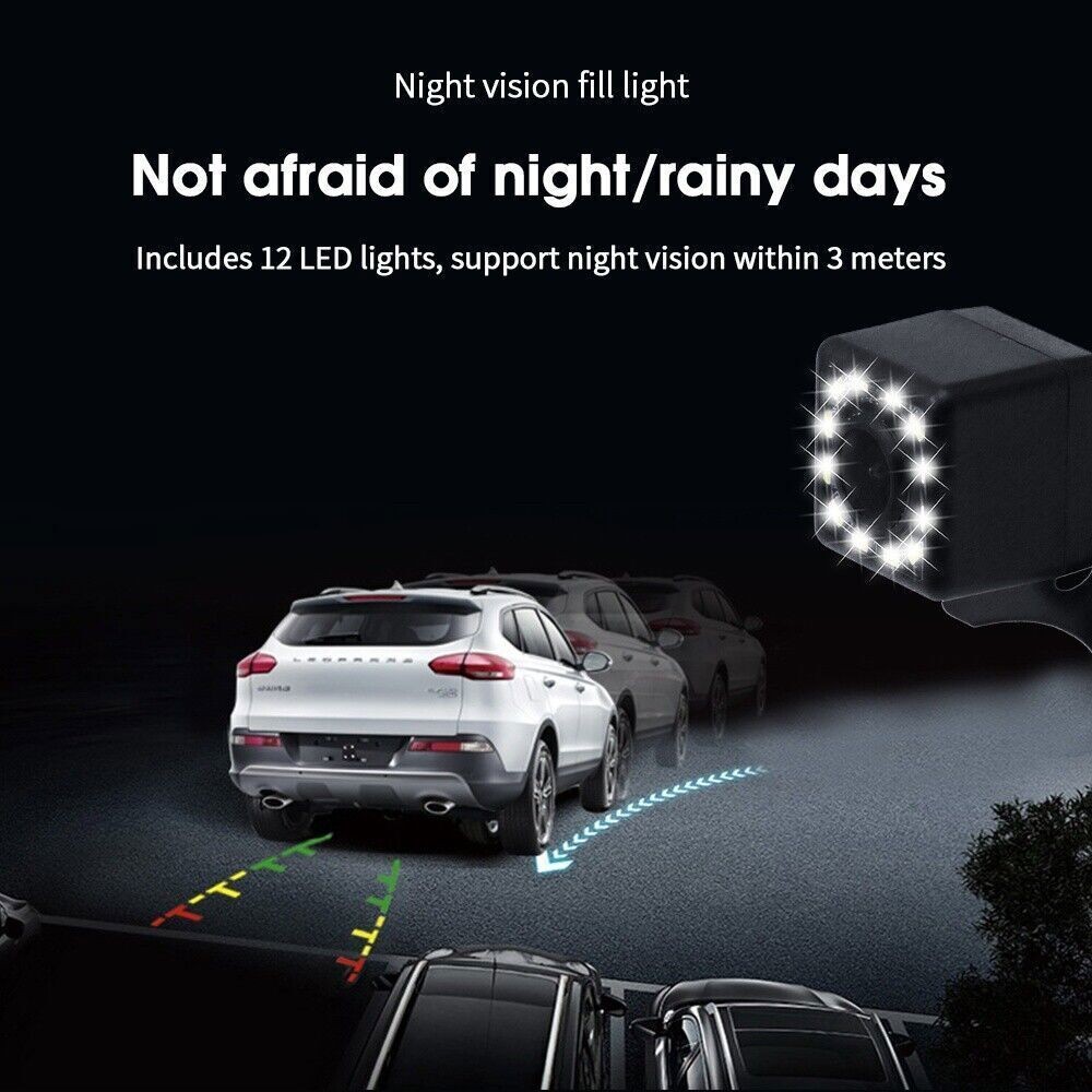 170° Car Rear View Backup Camera Waterproof CMOS Parking Reverse Backup 12