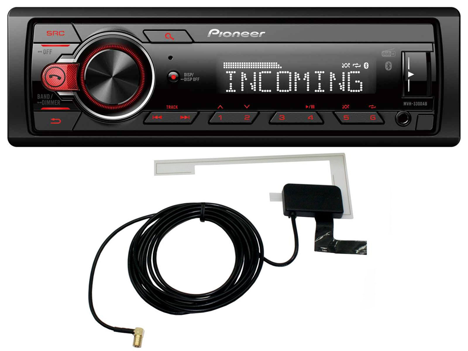 Pioneer MVH-330DABAN MP3 Car Stereo DAB Bluetooth USB AUX-IN inc DAB Antenna AN