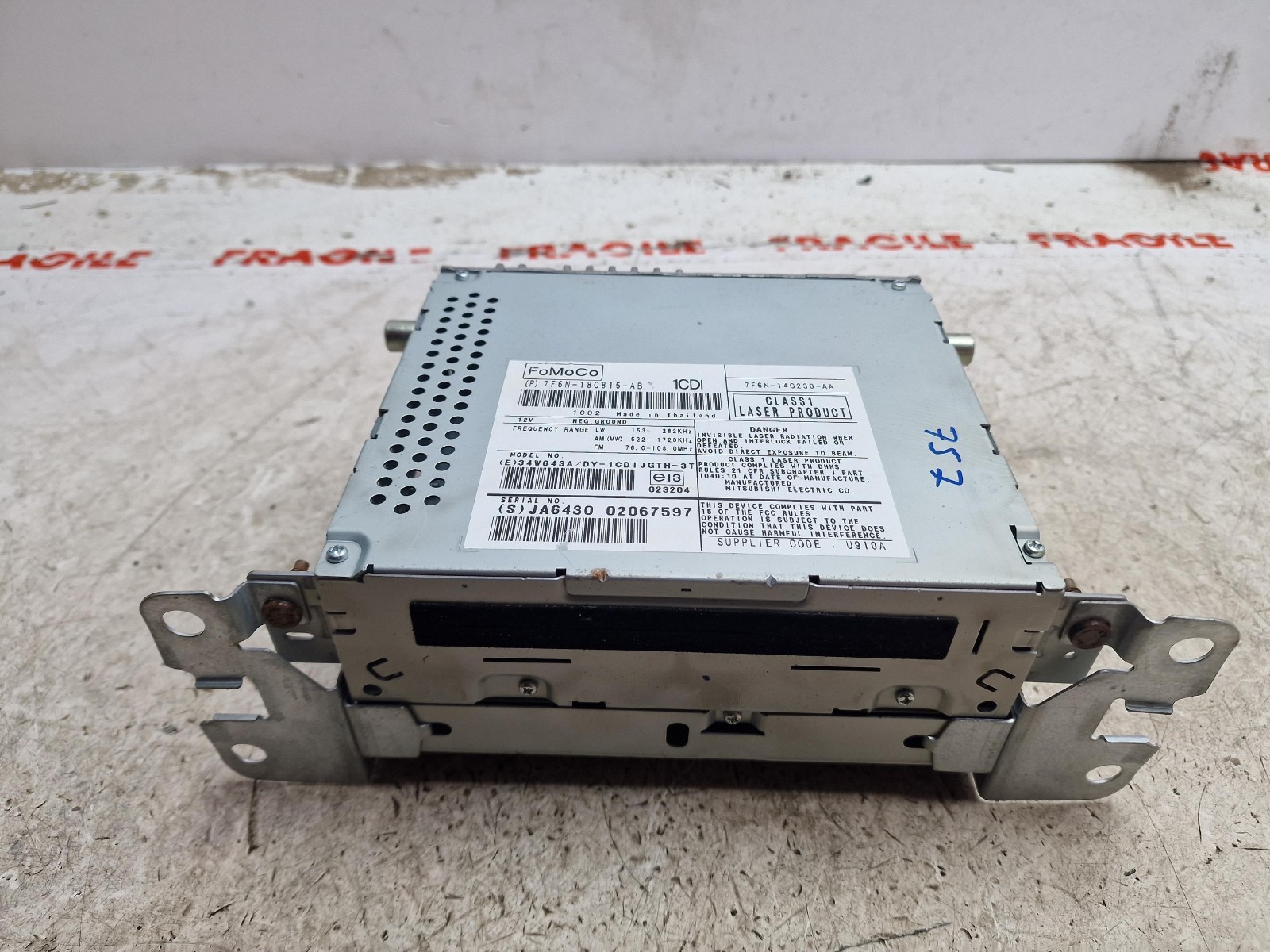 JAGUAR XF MULTIMEDIA RADIO CD PLAYER HEAD UNIT 7F6N18C815AB X250 2007 – 2011