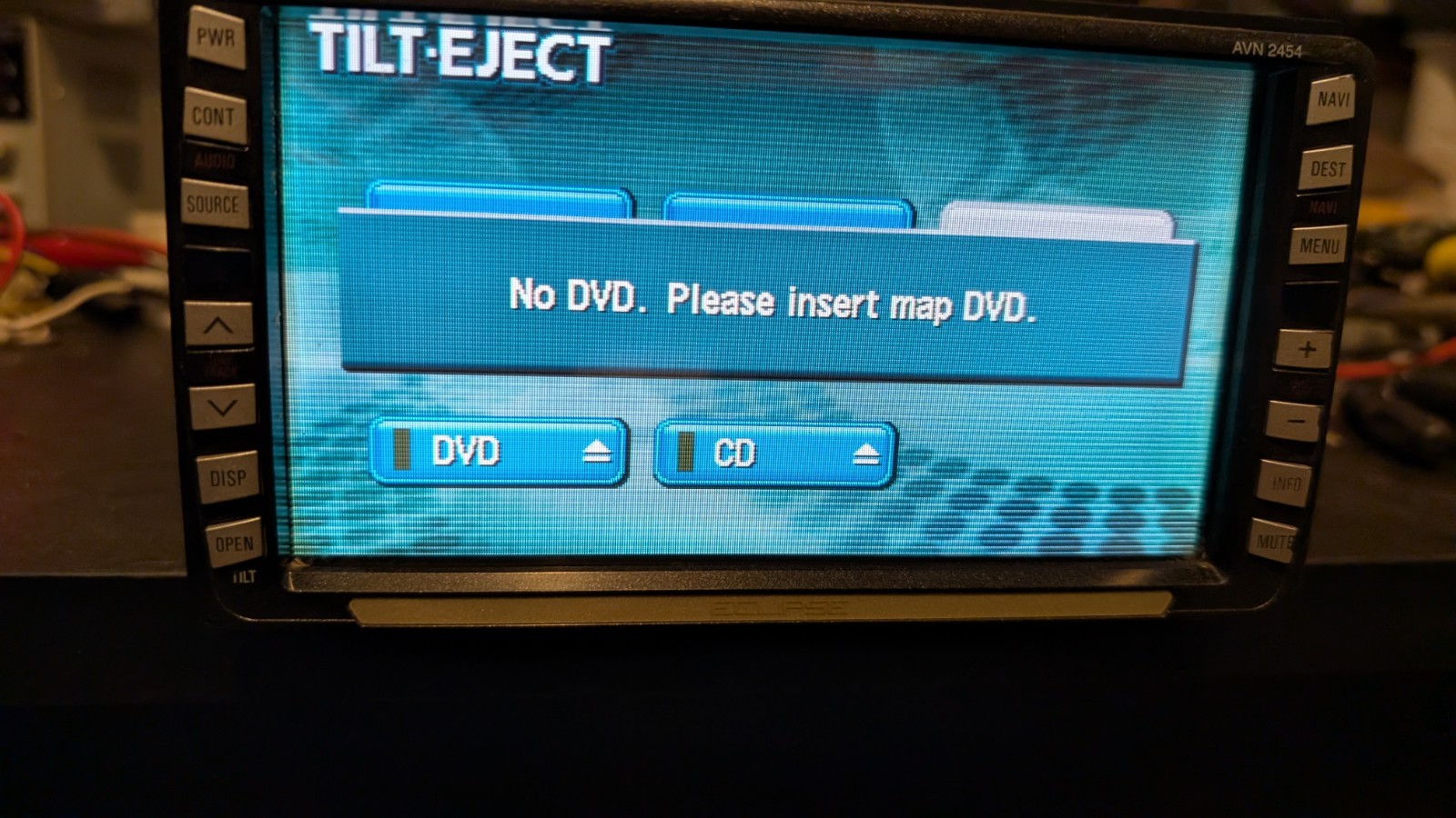 FUJITSU Eclipse TOUCHSCREEN CAR RADIO CD DVD NAV AVN 2454 6.5˝ Tilt – Has Issues