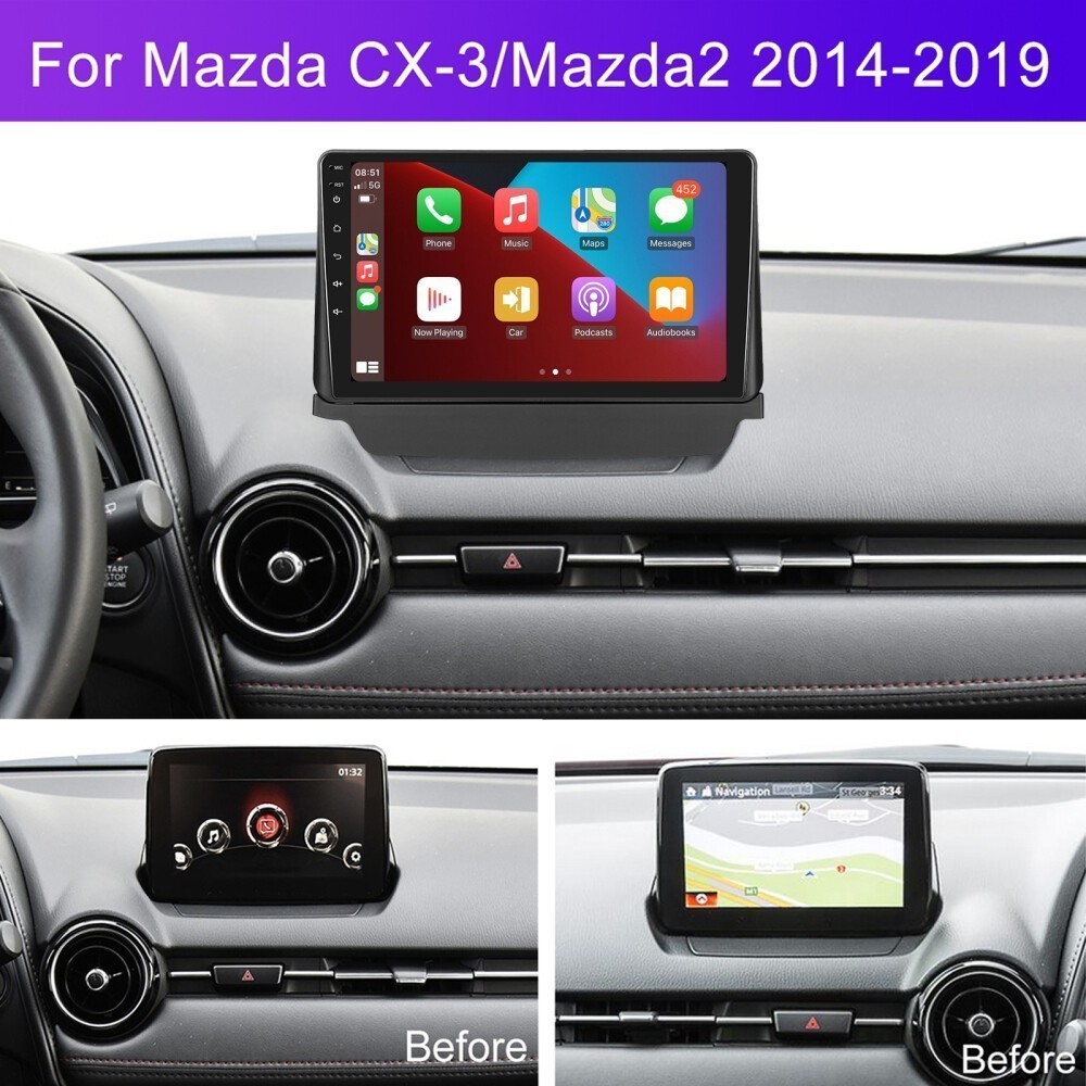 Car Radio Stereo Carplay For 2016-2021 Mazda CX-3 4+64G 9in CarPlay Radio