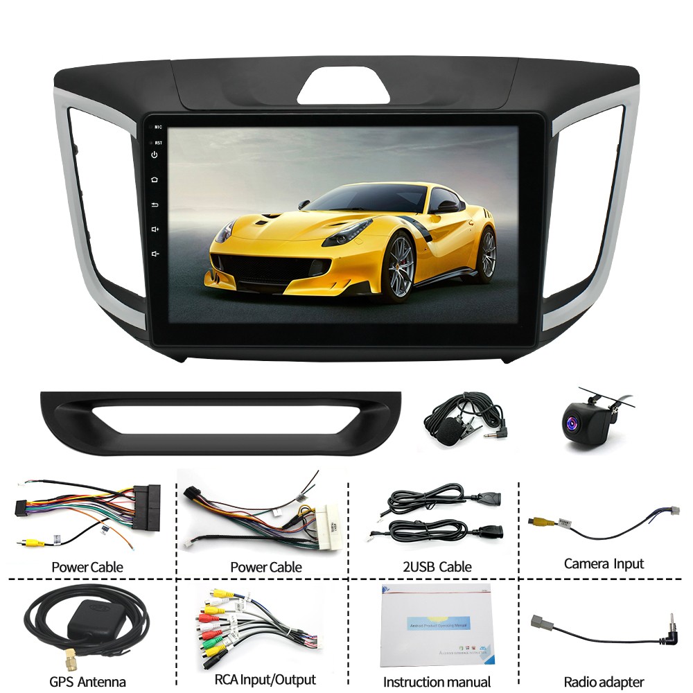 10.1″ Android 15 Carplay Car Stereo Radio GPS For 2015-2019 Hyundai Creta ix25