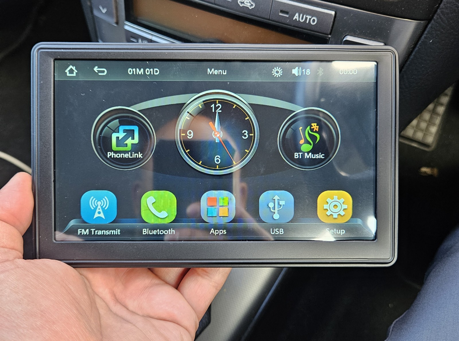 Podofo 7″ Carplay Portable Car Player Bluetooth Touchscreen Radio Digital Apple