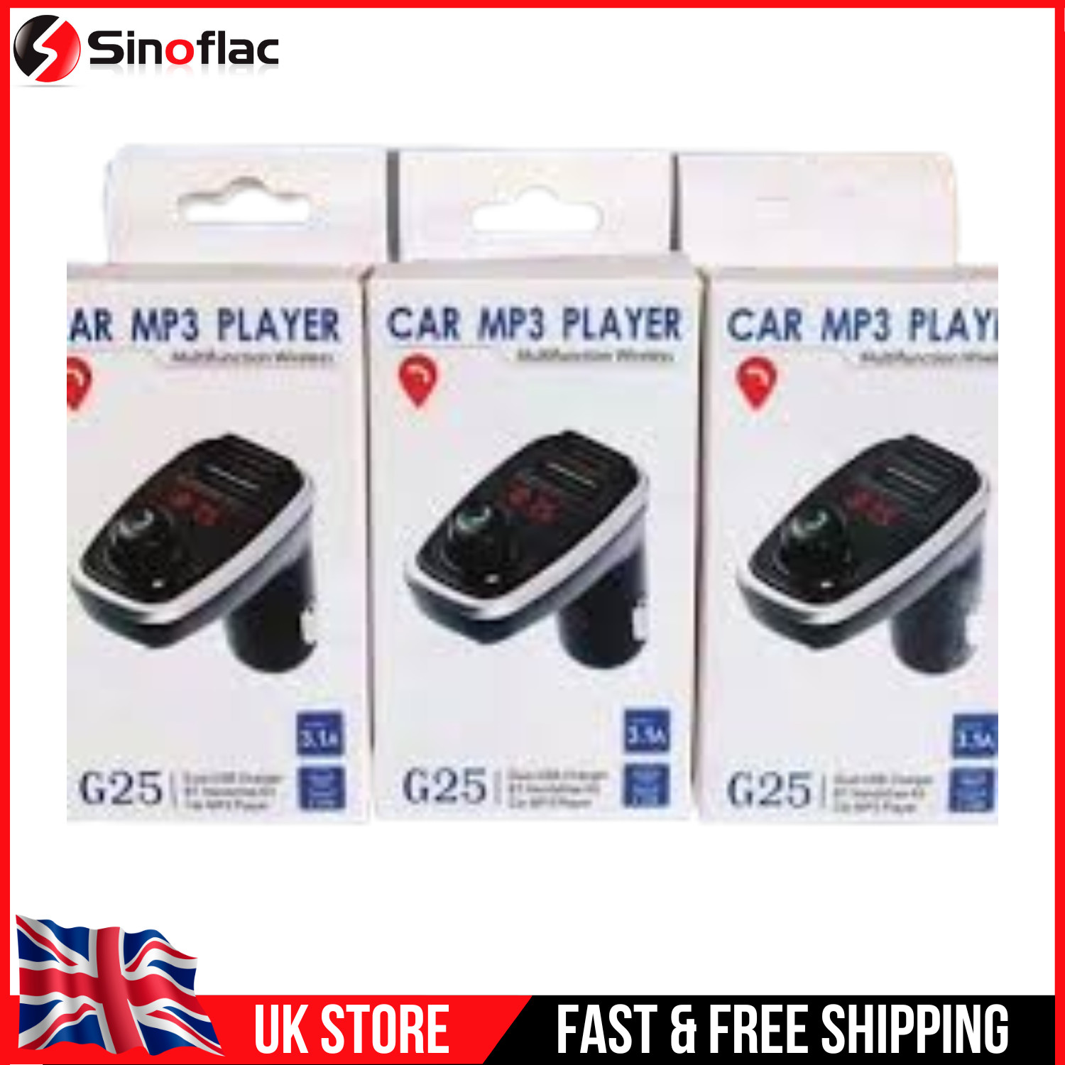 Car MP3 Player – USB AUX FM Radio Audio Stereo with Bluetooth & Remote