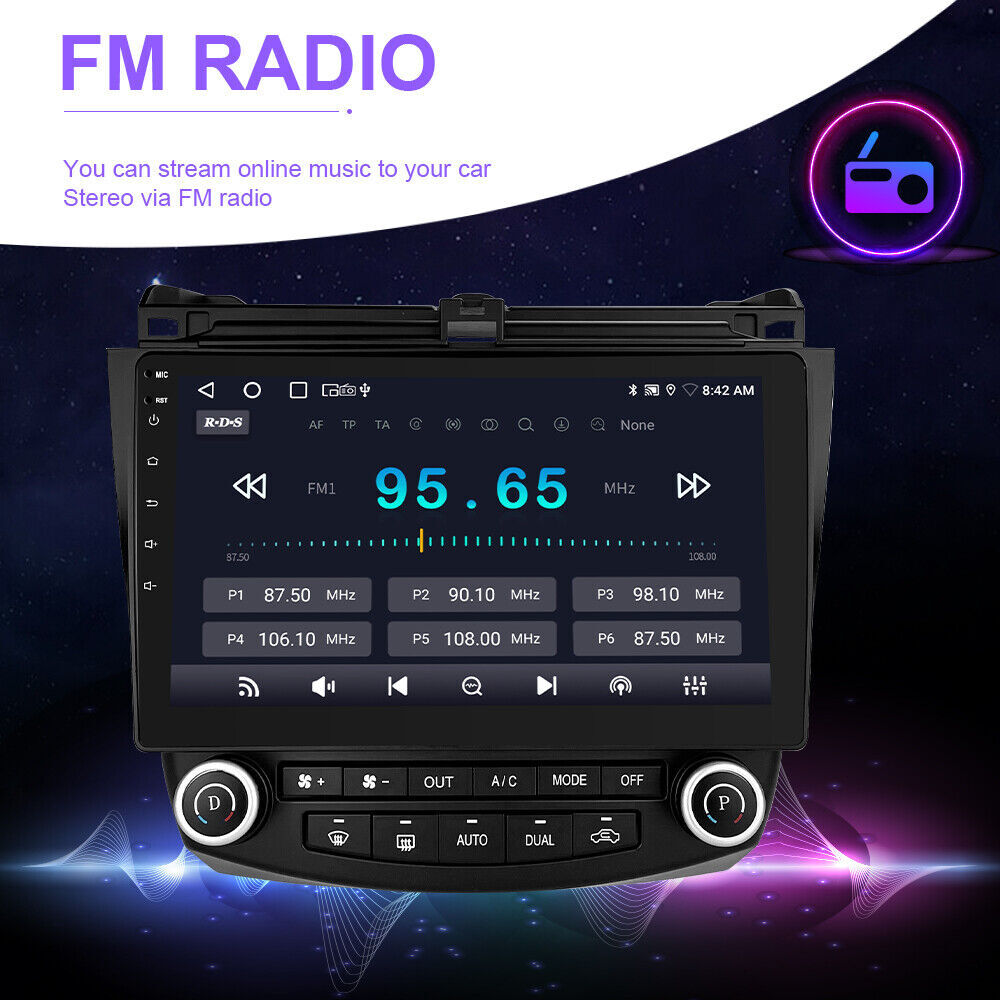For Honda Accord 7 2003-2007 Apple CarPlay Auto Android 13 Car Radio Stereo Wifi