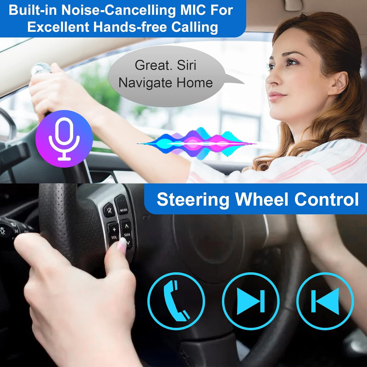 7” Universal 2Din Apple CarPlay AM/FM Radio Stereo GPS Navigator SWC BT +Camera