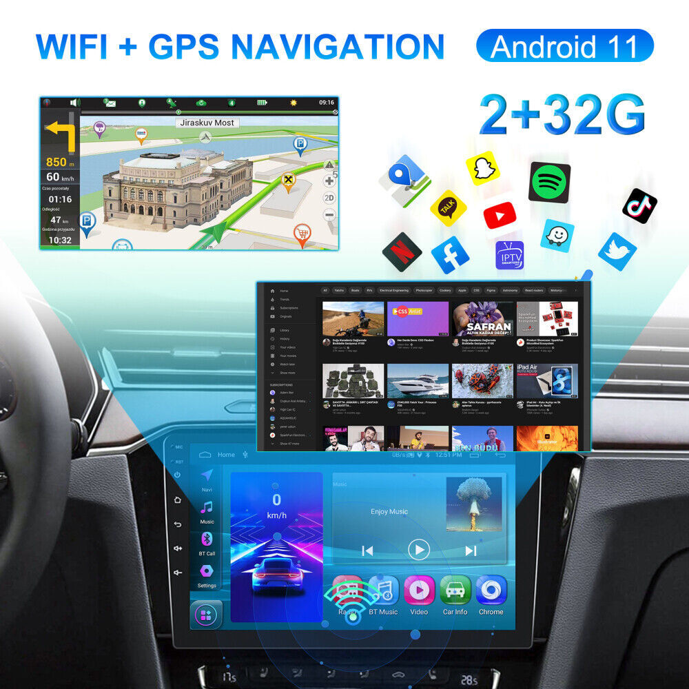Android12 CarPlay Car Stereo GPS Radio Rear Camera For Ford F-150 F150 2009-2012