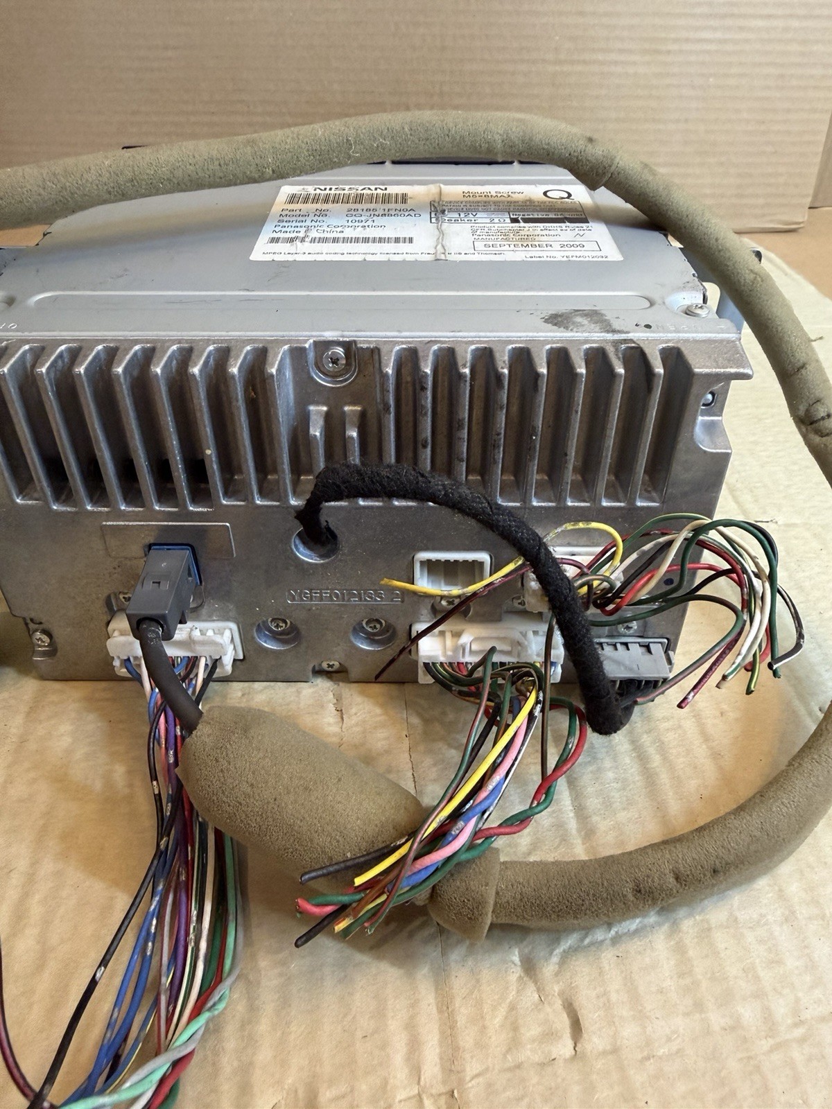 2011-2012 Nissan Rogue Am Fm CD Player Radio With Wires Stereo 28185-1VK0A OEM