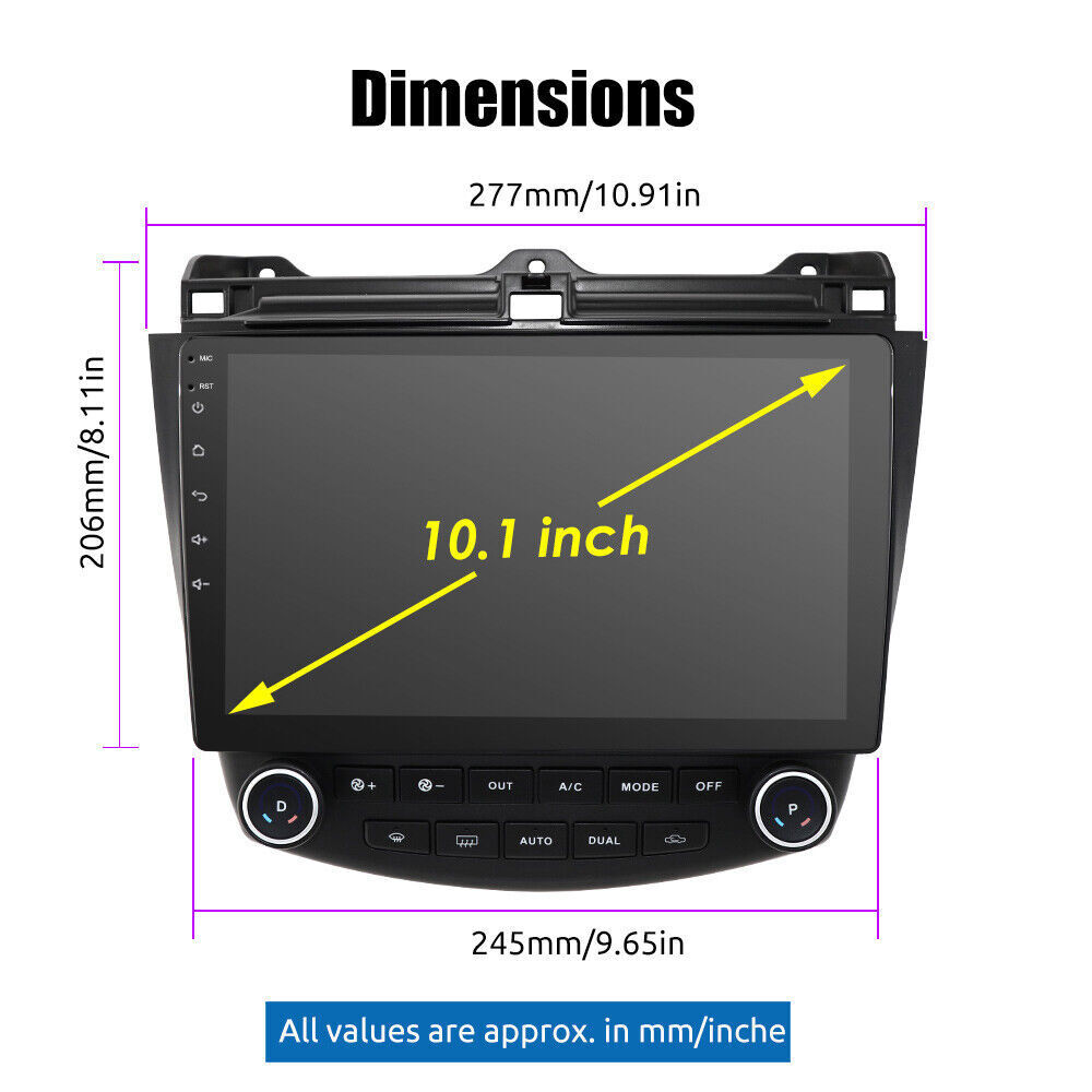 4+64GB Android 15 Car GPS Stereo Radio For Honda Accord 2003 2004 2005 2006 2007