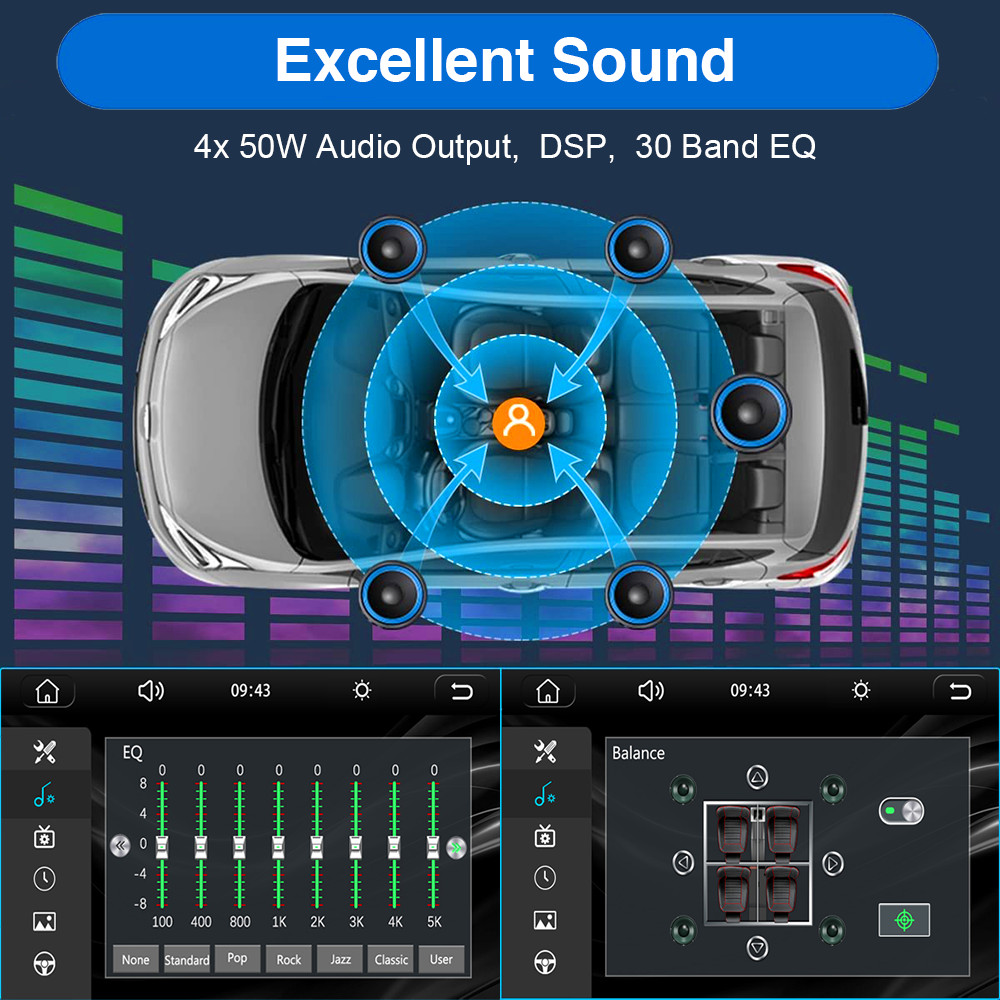 Carplay Android 15 Car Stereo GPS Radio FM For Toyota Tacoma 4Runner 1990-2004