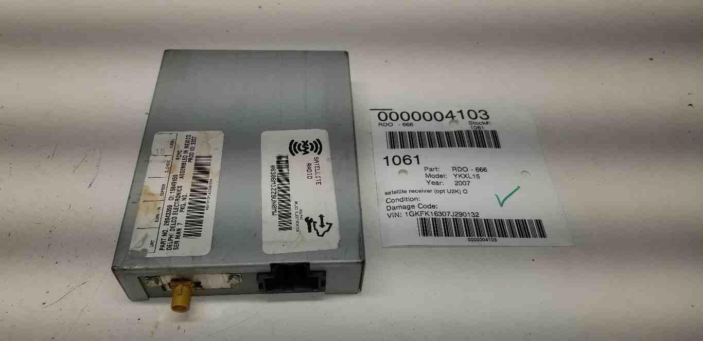 07 08 09 10 11 12 13 14 GMC YUKON XL 1500 Radio Satellite Receiver OEM 28043359