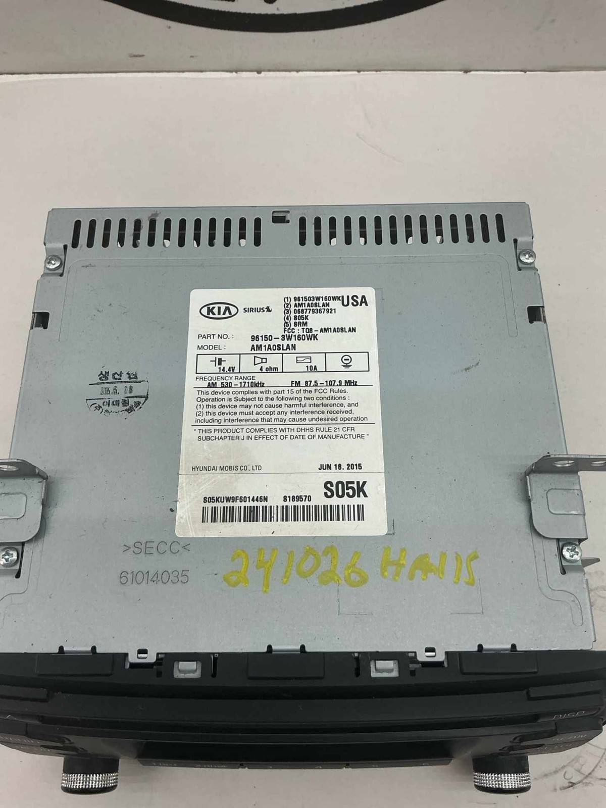 Audio & Visual Equip.(radio) KIA SPORTAGE 14 15 16 reciever