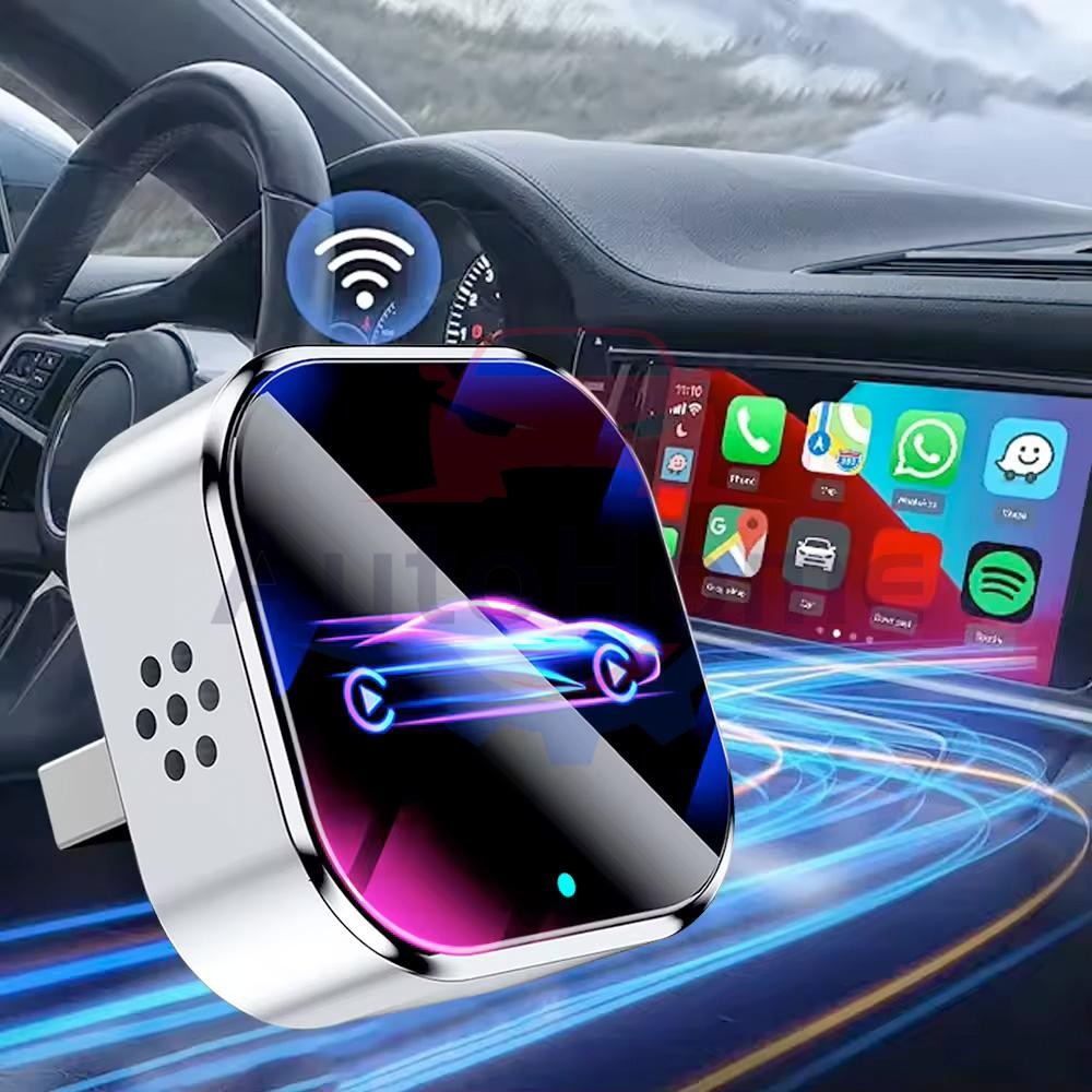Wireless CarPlay Adapter for Apple iPhone & Android Auto USB Adapter Plug & Play