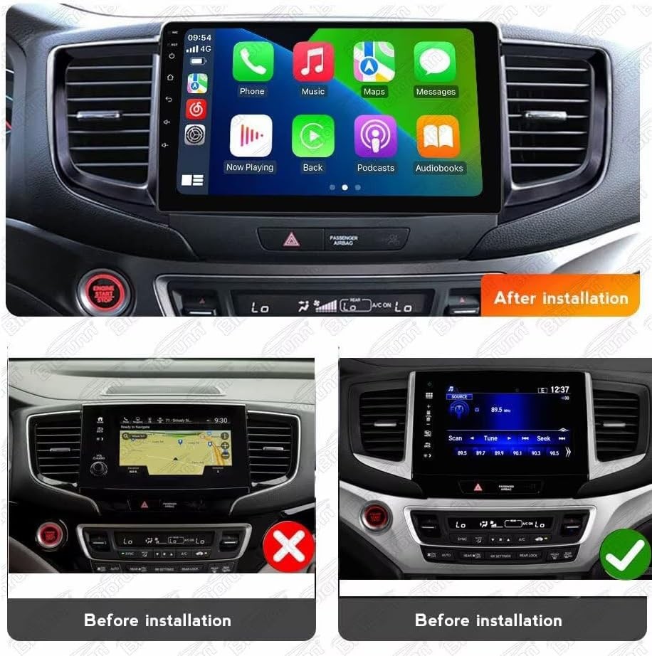 For 2016-2020 Honda Pilot BT Carplay Android 15 Car Radio Stereo GPS WIFI 4+64GB