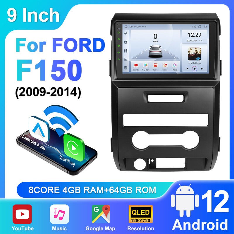 9″ CarPlay Screen 4+64GB for Ford F-150 F150 2009-2014 Radio Stereo GPS Navi +BT