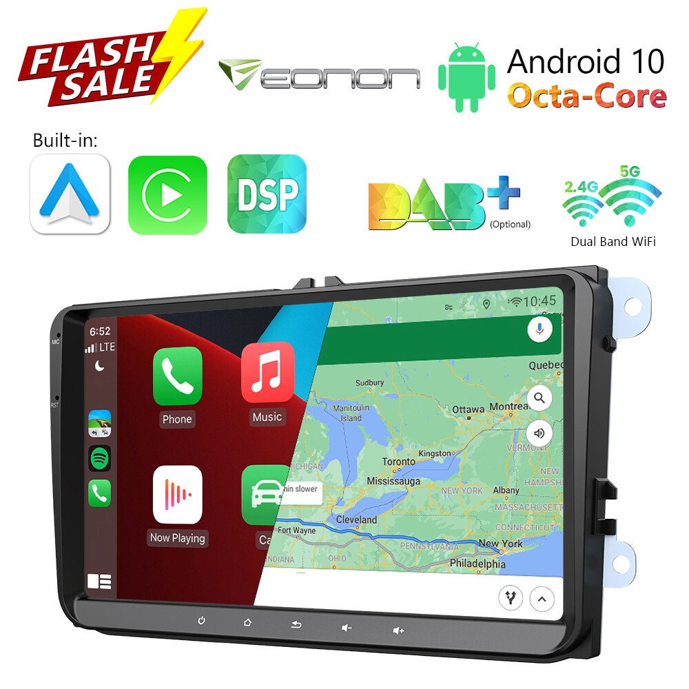 Octa Core 9″ Android Car Stereo Radio CarPlay GPS DSP For VW Jetta Passat Golf 6