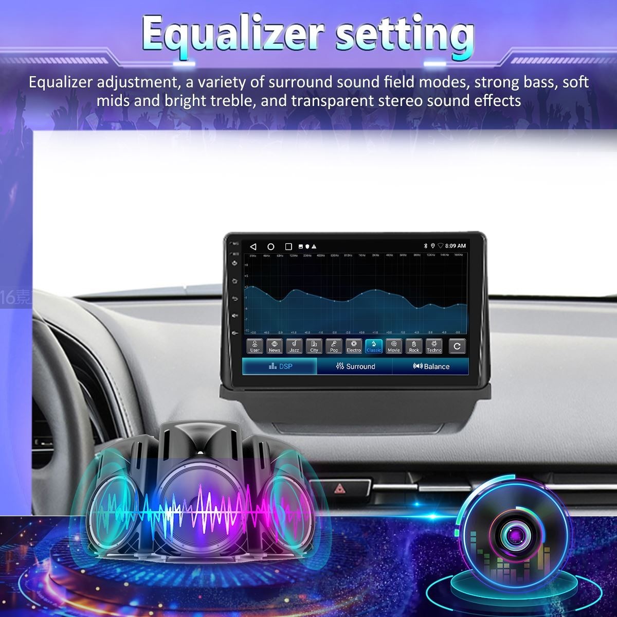 9”Android Apple CarPlay Auto 64G Head Unit Car radio For Mazda 2/CX-3 2016-2021