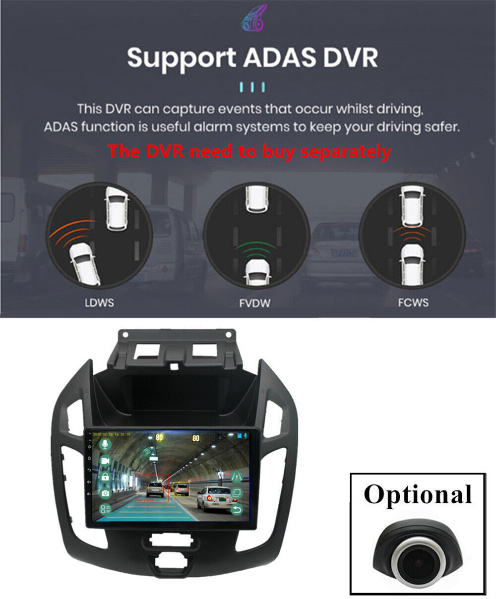For Ford Transit Connect 2014-2018 Carplay 9″ Android 13.0 Stereo Radio GPS Wifi
