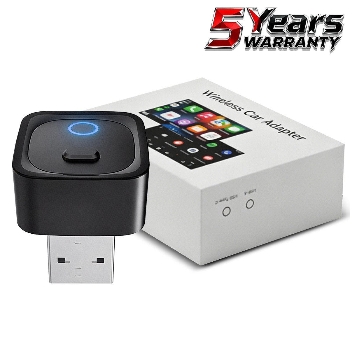 Wireless Android Auto CarPlay AI Box Android 12 Car Multimedia Streaming Device