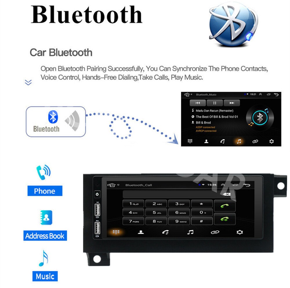 Car MP5 Player Touch Screen Head Unit BT For Carplay For 1997-2001 Jeep Cherokee