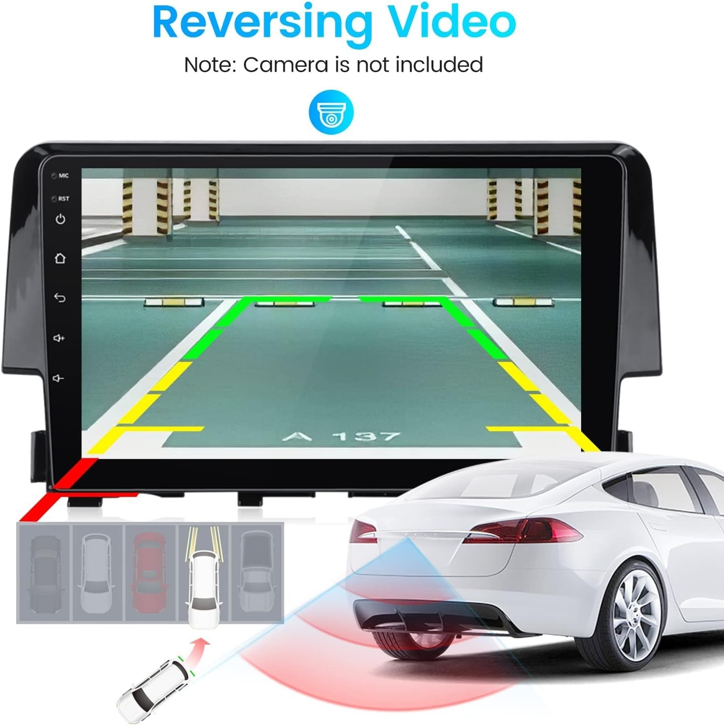 Android Stereo Radio for Honda Civic 2016 -2021, 8-Core 4G RAM 64G ROM