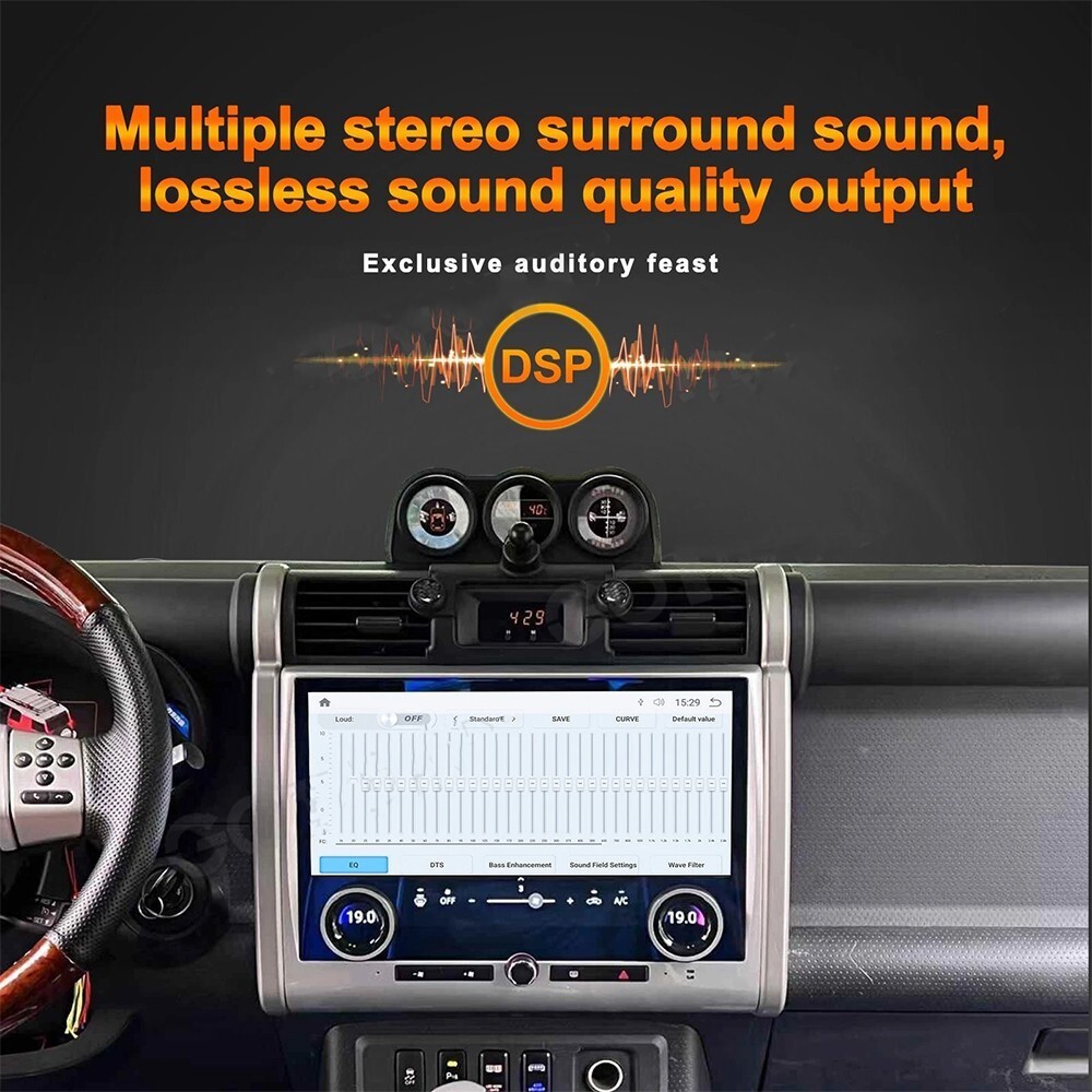 4+64G For 2007-2022 Toyota FJ Cruiser 13.3″ Carplay Stereo Radio Android 15 GPS