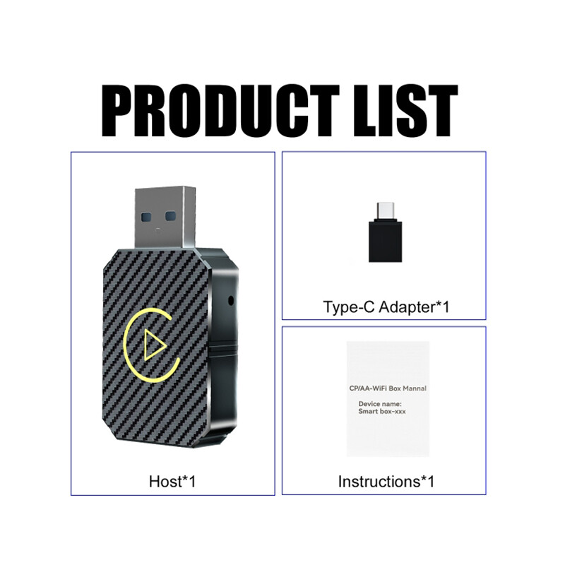 2026 Upgraded 2-in-1 Wireless CarPlay Adapter &Android Auto Wireless Adapter