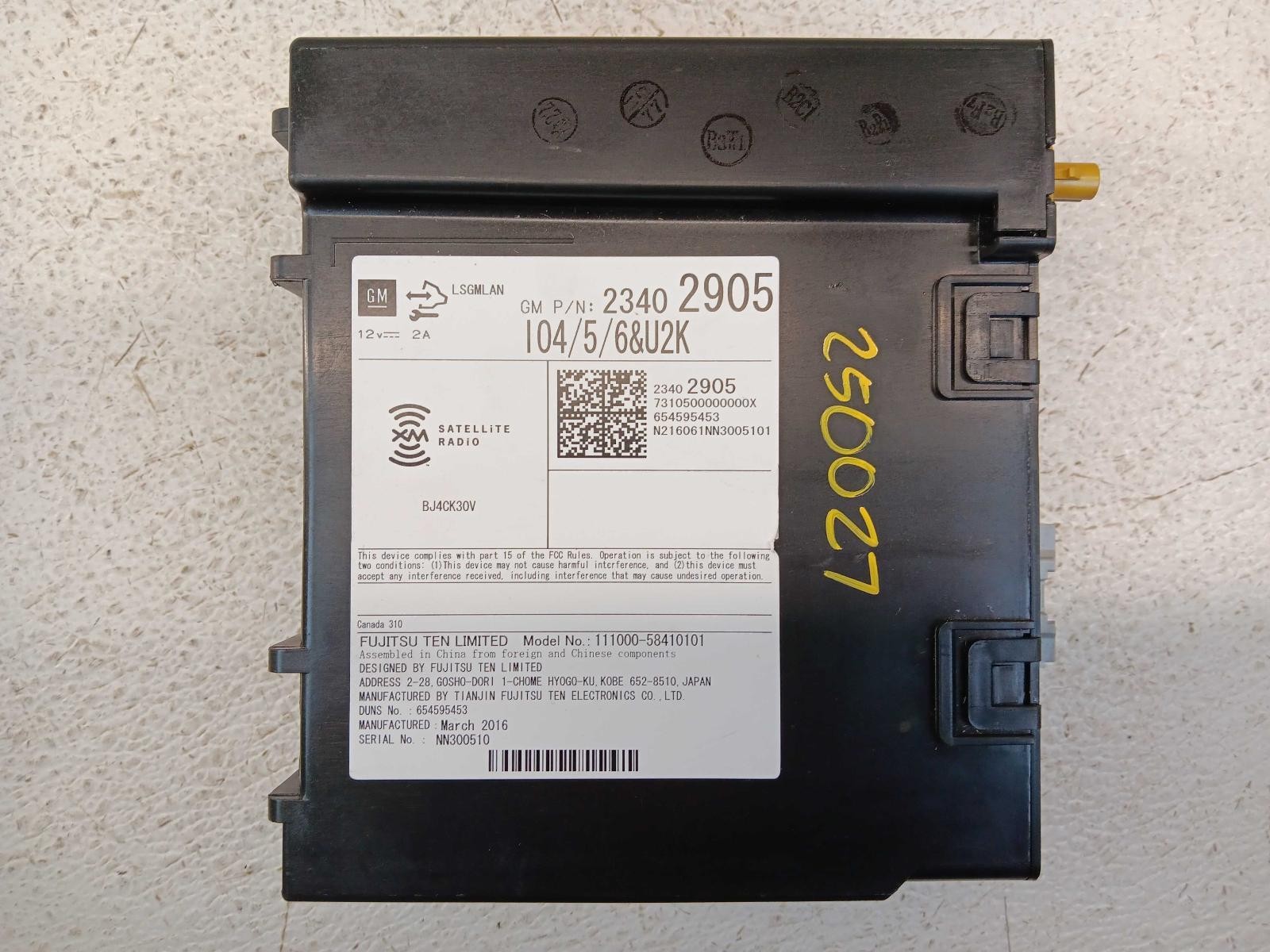 2016 GMC Canyon Receiver Module OEM 23402905 *May Need Programming*