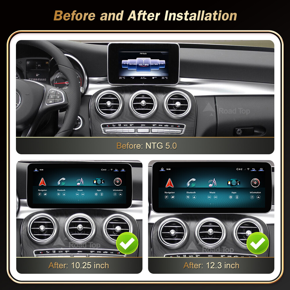 12.3″ Android Carplay Multimedia Screen Navi For Mercedes Benz C GLC W205 V W447