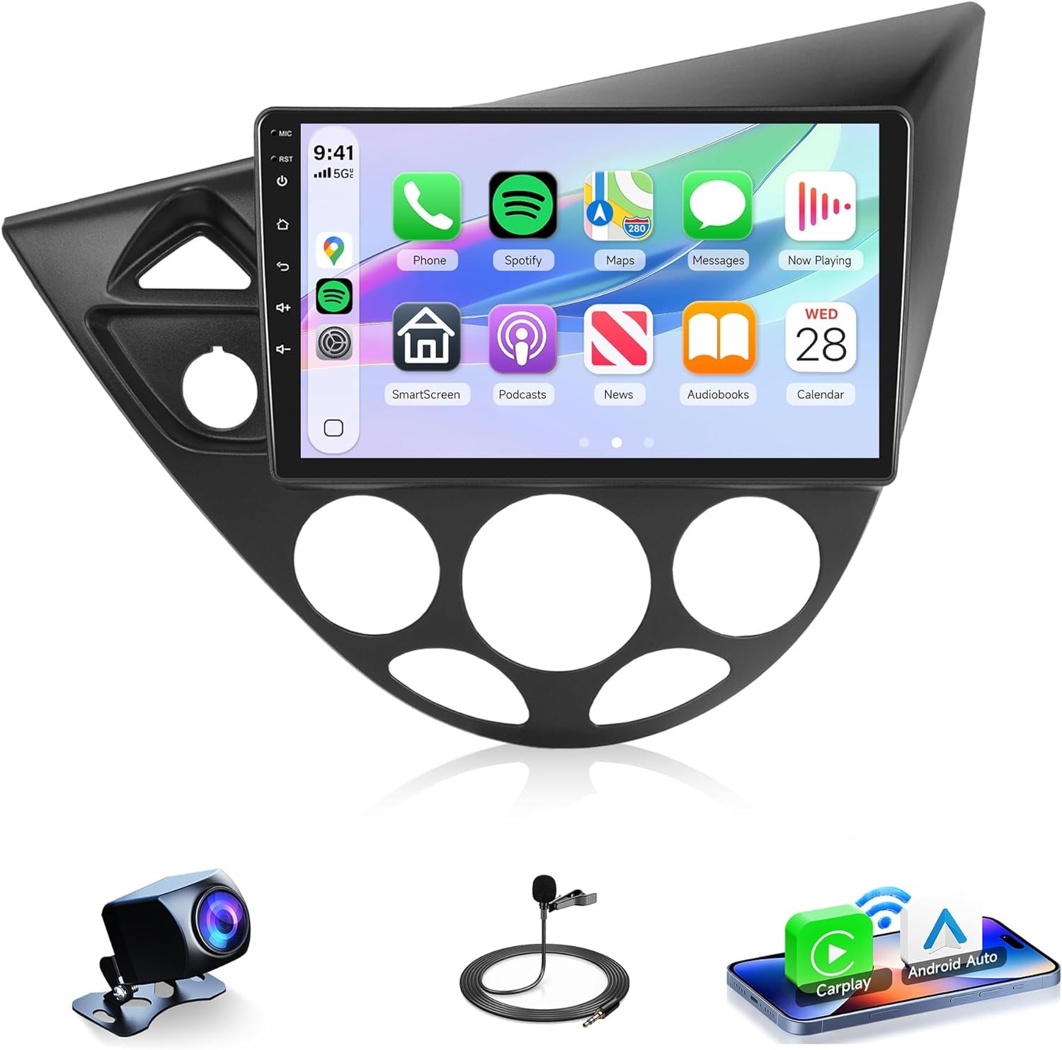 For 2000-2004 Ford Focus CarPlay Android 13 Car Radio Stereo FM Head Unit