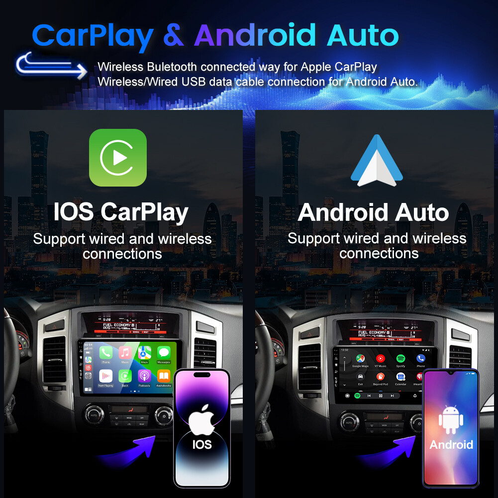 CarPlay Car Stereo For Mitsubishi Pajero 2006-2016 Android 14 GPS Navi 6GB+128GB