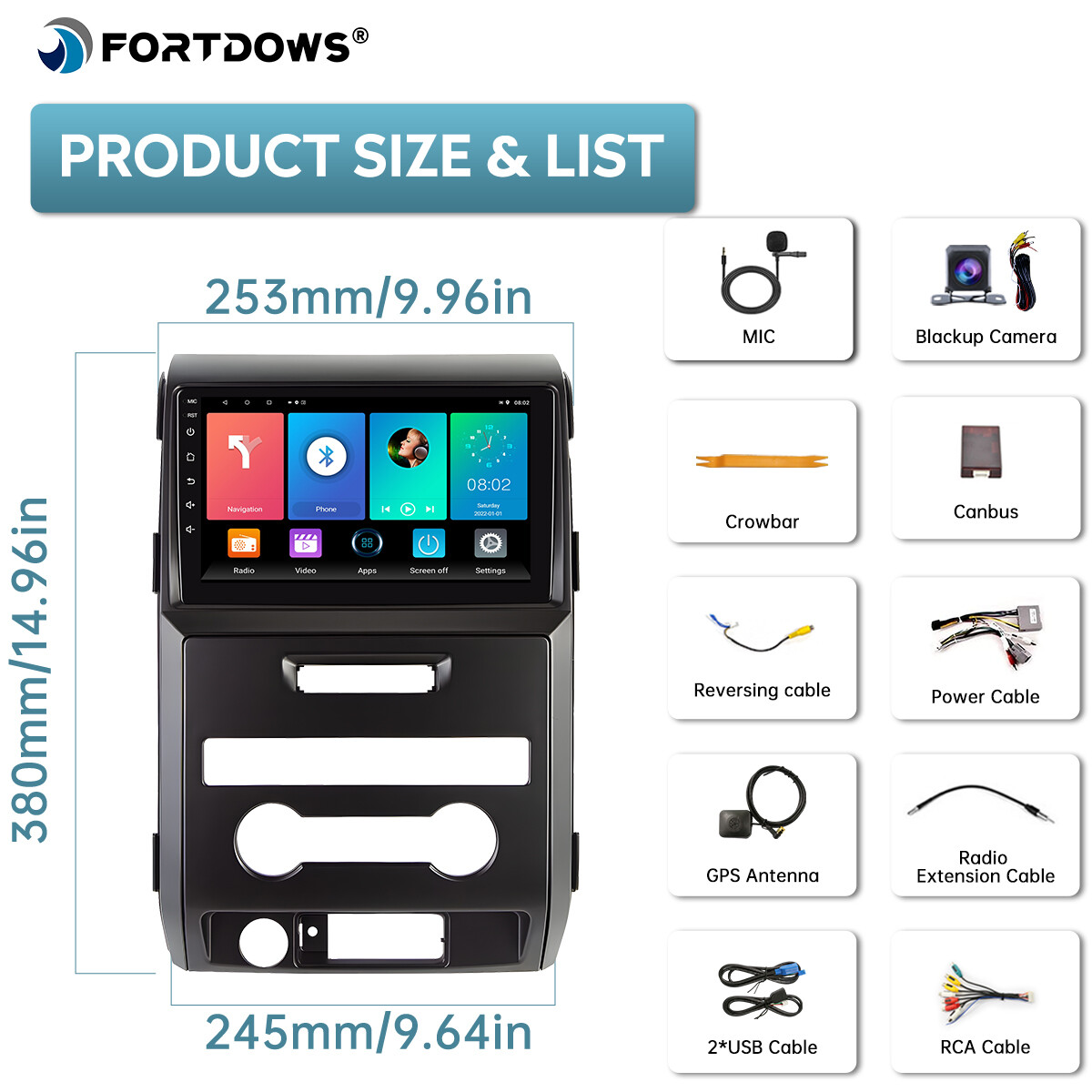 For 2009 2010 11 12 2013 Ford F150 WiFi Apple Carplay Radio Android 13 RDS GPS