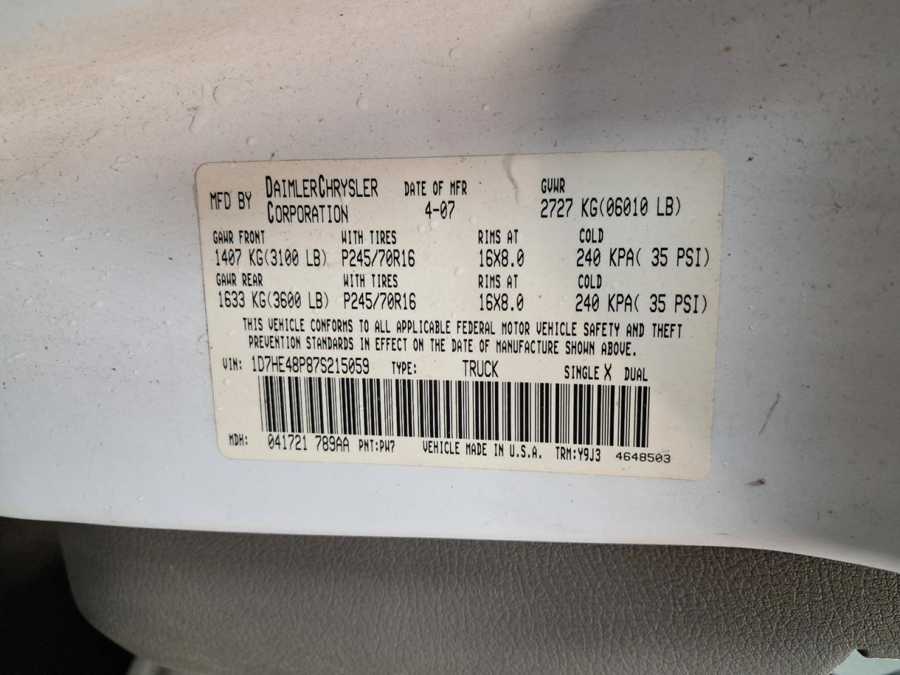 Audio Equipment Radio Receiver Radio AM-FM CD Player Fits 05-07 DAKOTA 3885998