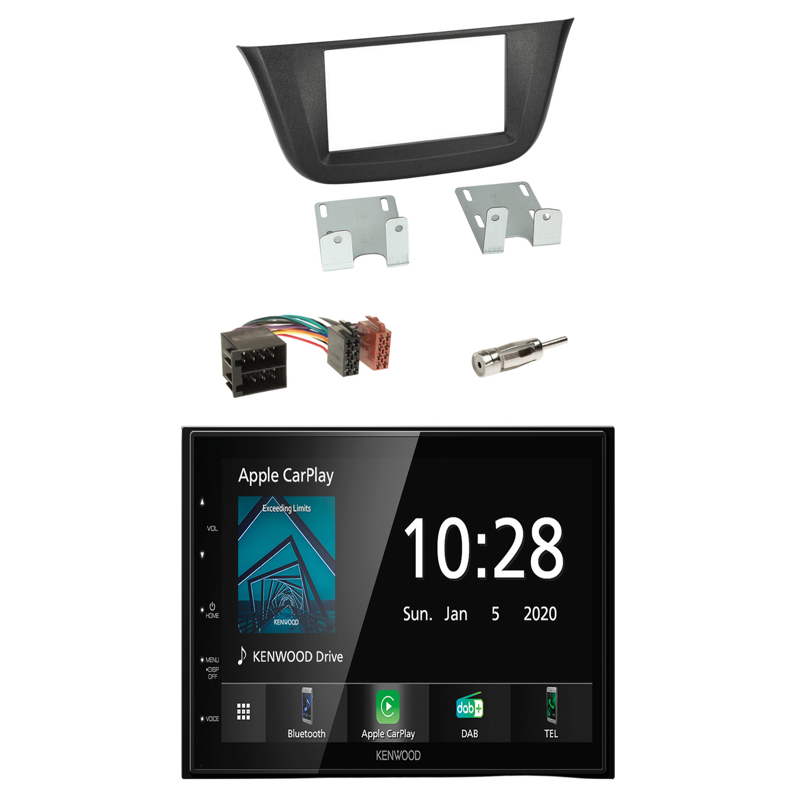 Kenwood DMX5020DABS Radio DAB Bluetooth with installation kit for Iveco Daily (VI)