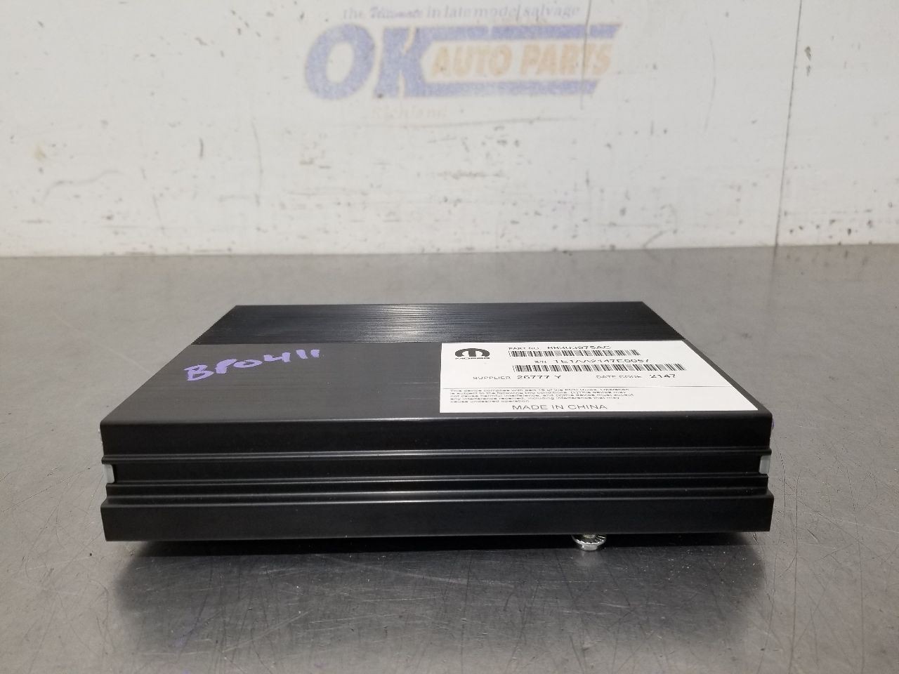 18 2018 DODGE CHALLENGER R/T RADIO AUDIO AMPLIFIER 276 WATT OPT RD7 68303975AC