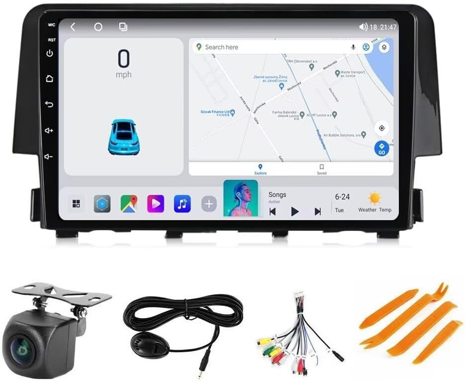Android Stereo Radio for Honda Civic 2016 -2021, 8-Core 4G RAM 64G ROM