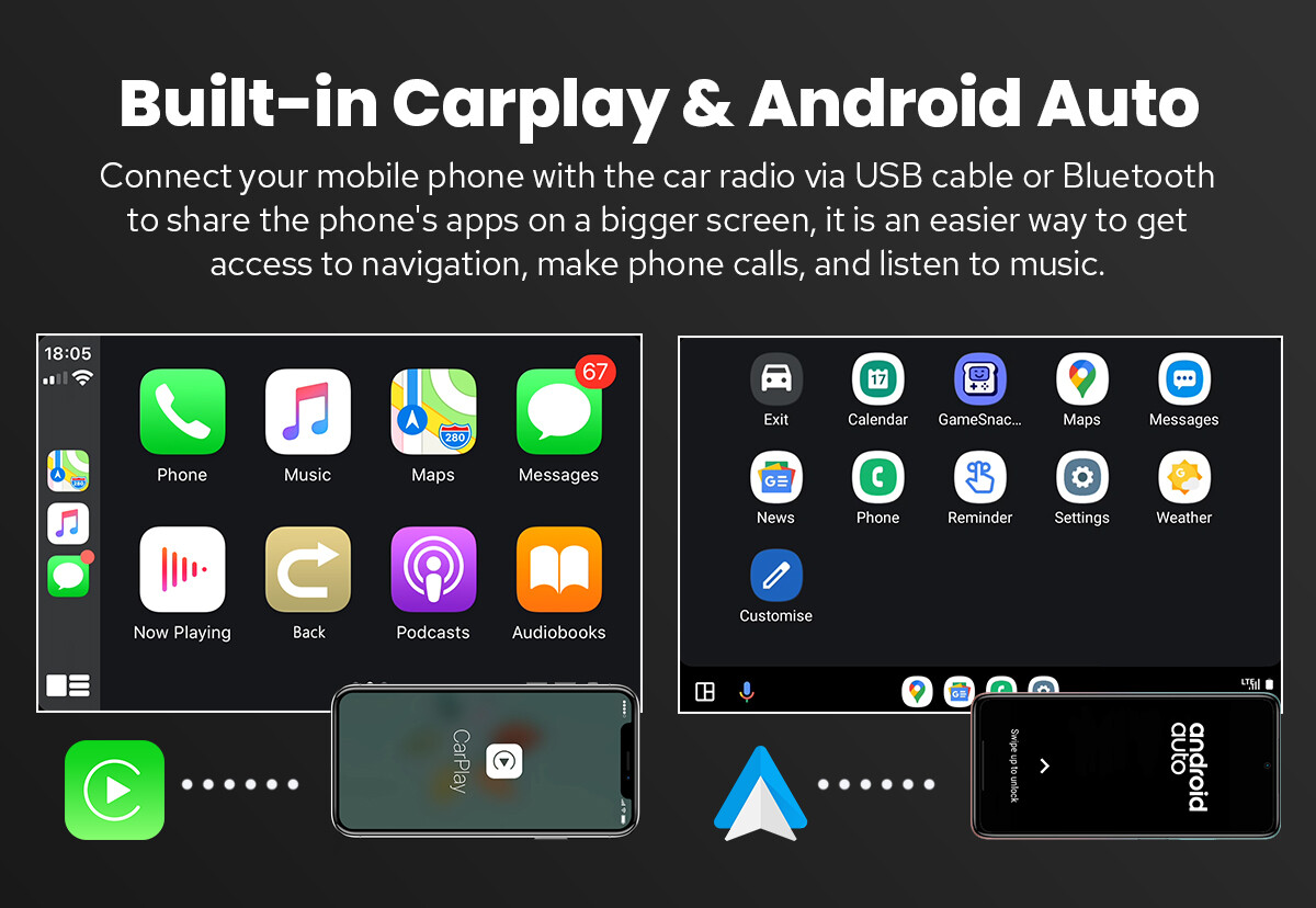 8+128GB for Honda Civic 2012 (Left Drive) 9″ Android 12 Qualcomm Chip Car Radio
