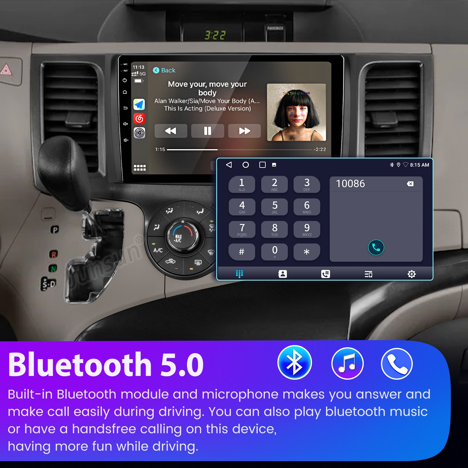 Car Stereo Radio GPS Navi For Toyota Sienna 2011-2014 6+128GB Carplay Android 15