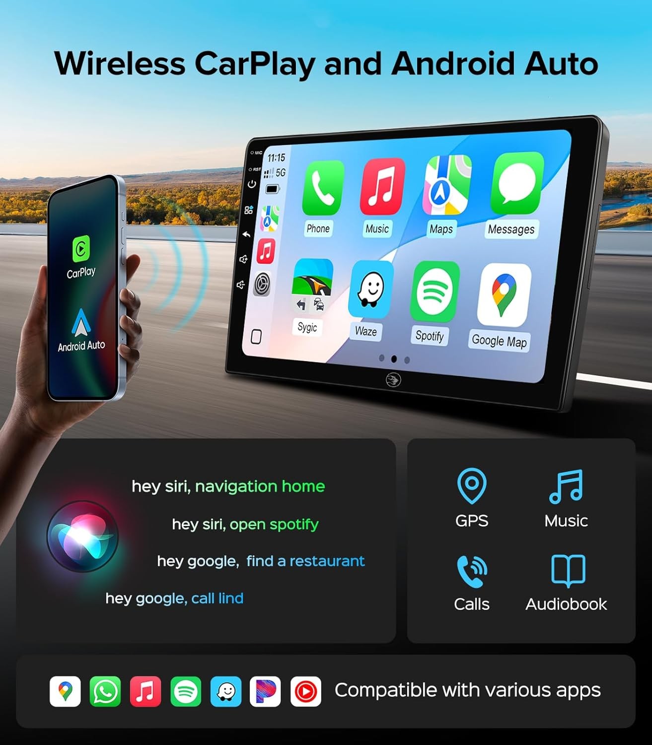 Car Stereo for Ford F150 2004-2008, F250/F350/F450 2008-2016 – Wireless Carplay