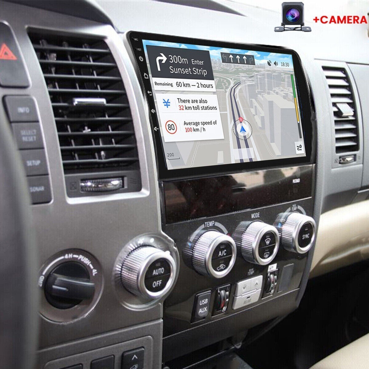 Navi GPS Car Radio Stereo Carplay For 2007-2013 Toyota Tundra Sequoia 4+64G 10in