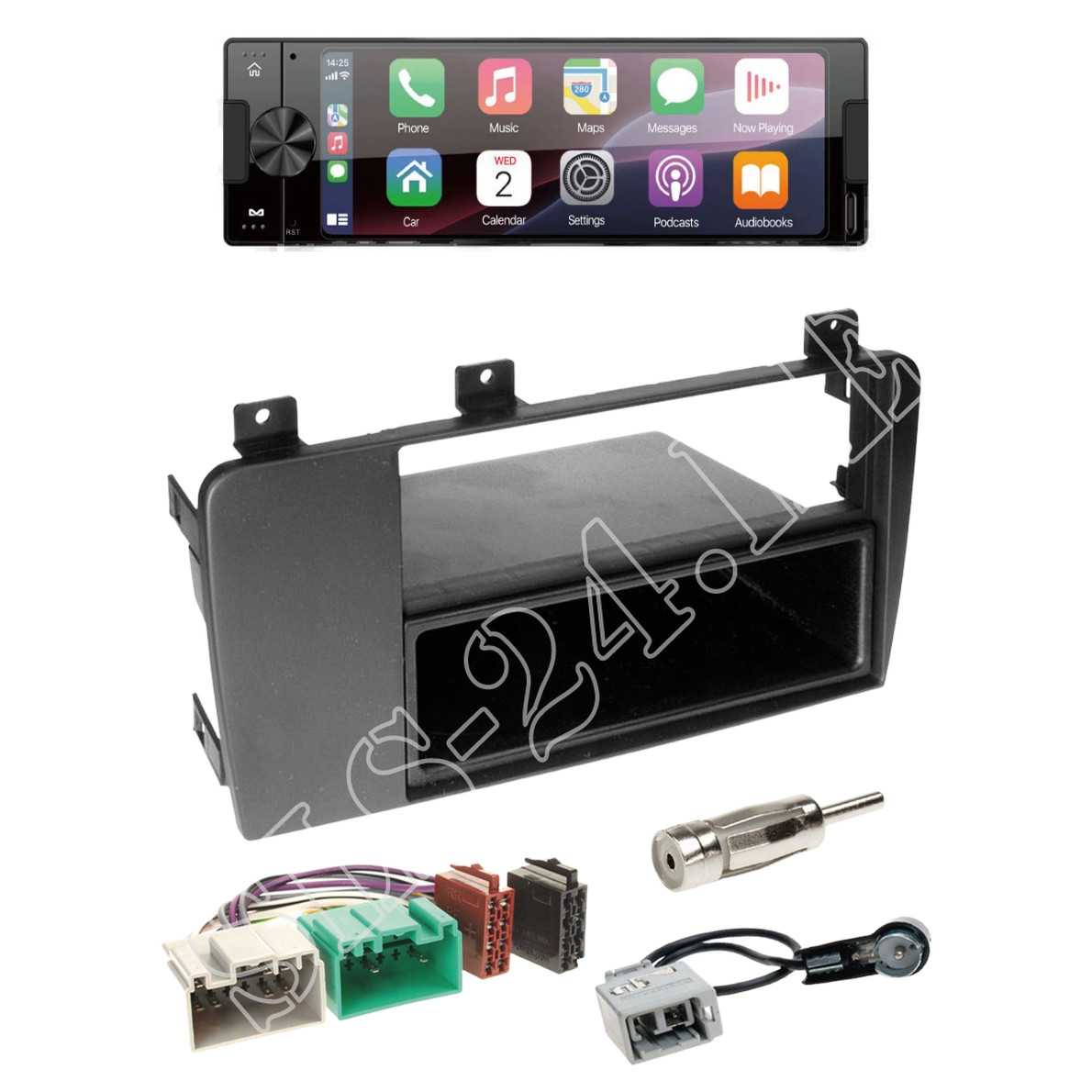 Ampire CPR60 radio DAB + USB-C with installation kit for Volvo S60 from 09.2004
