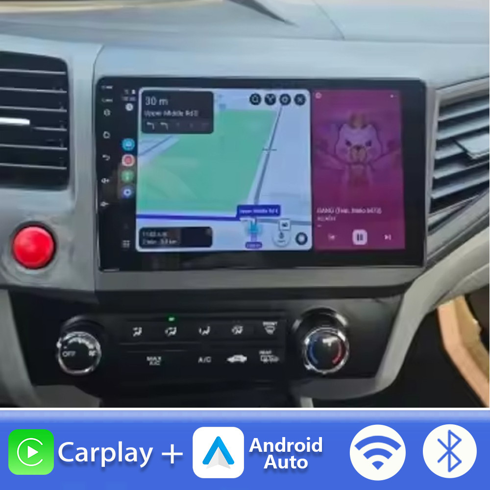For Honda Civic 2012-2015 Android Auto Carplay GPS Navi Car Stereo Radio Video