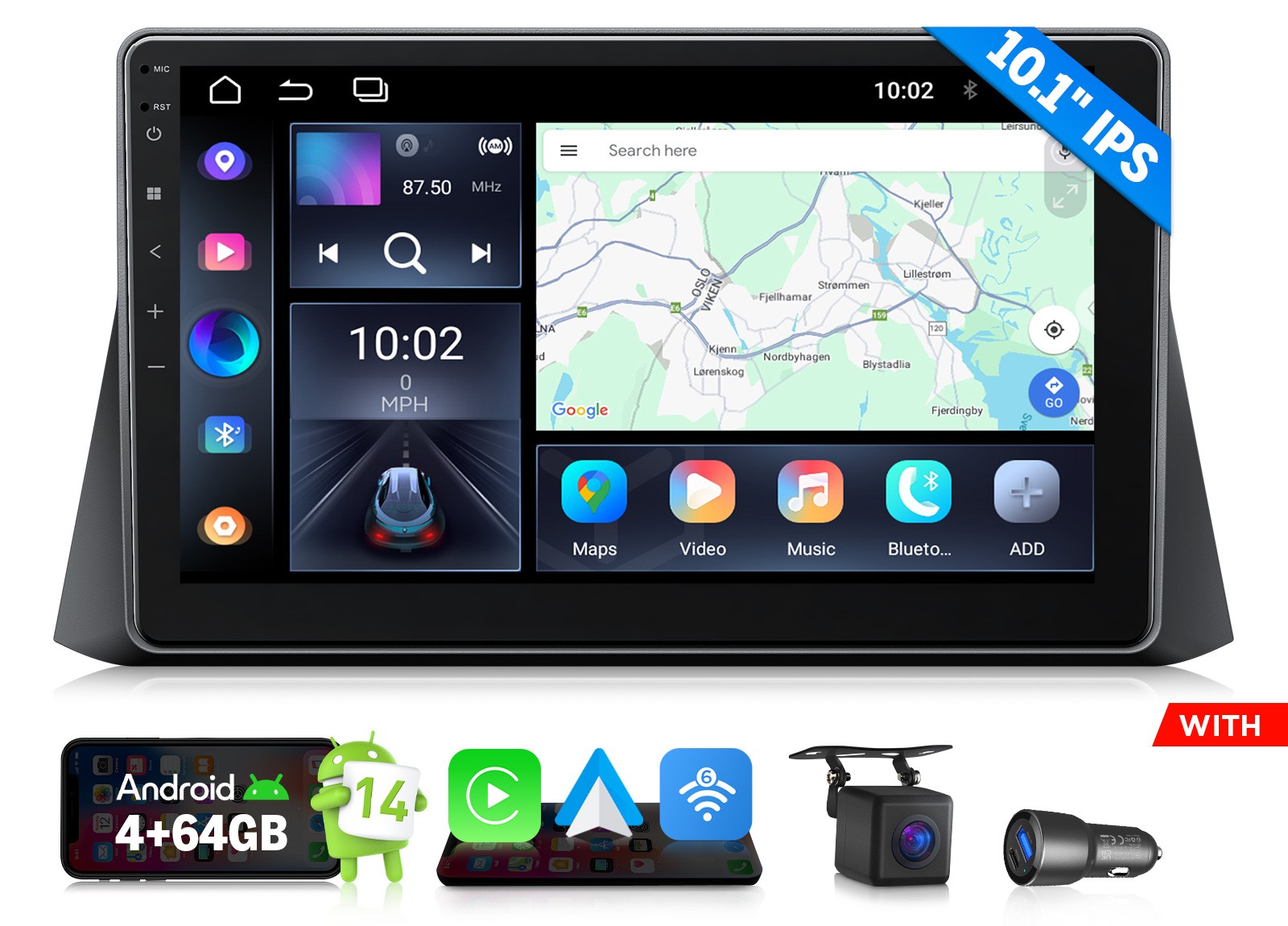 Android 14 IPS Display Car HeadUnit for Honda Accord Wireless CarPlay Navigation