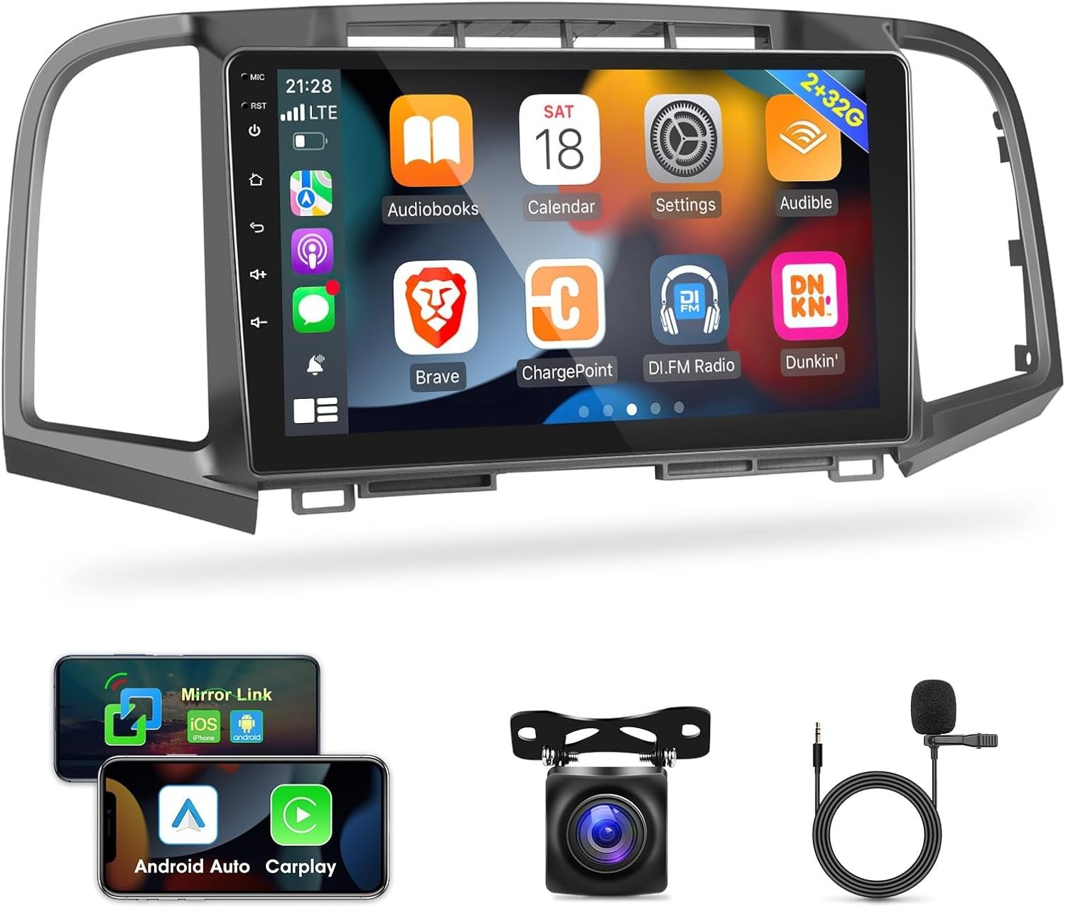 For Toyota Venza 2008-2016 CarPlay Car Stereo 9″ IPS Screen Android 14 GPS WiFi